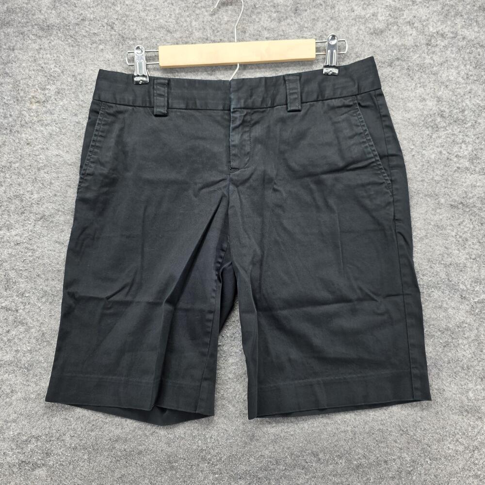 Banana Republic Shorts Womens 6 Black Stretch Chino Pockets Casual Flat Front